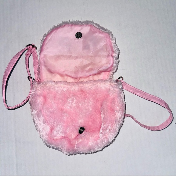 EUC Claire’s crossbody pink kitty bag with glitter detail & adjustable strap - Picture 3 of 6